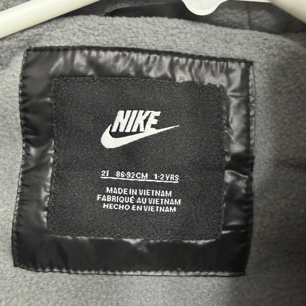 Nike Black Hooded Quilted Puffer Jacket